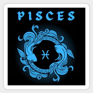 Pisces Fishes Gothic Style Magnet